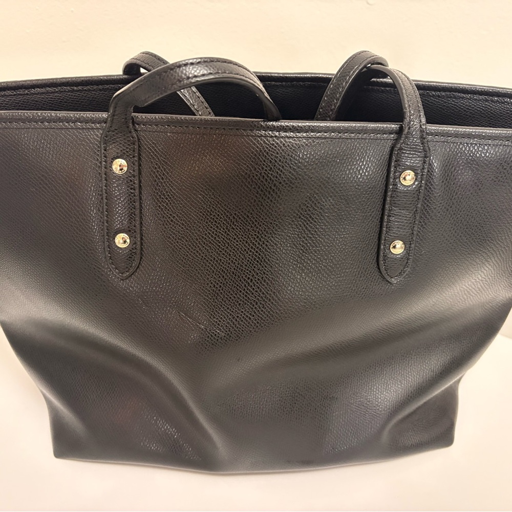 Coach Black Tote with Gold Accents - Picture 3 of 12